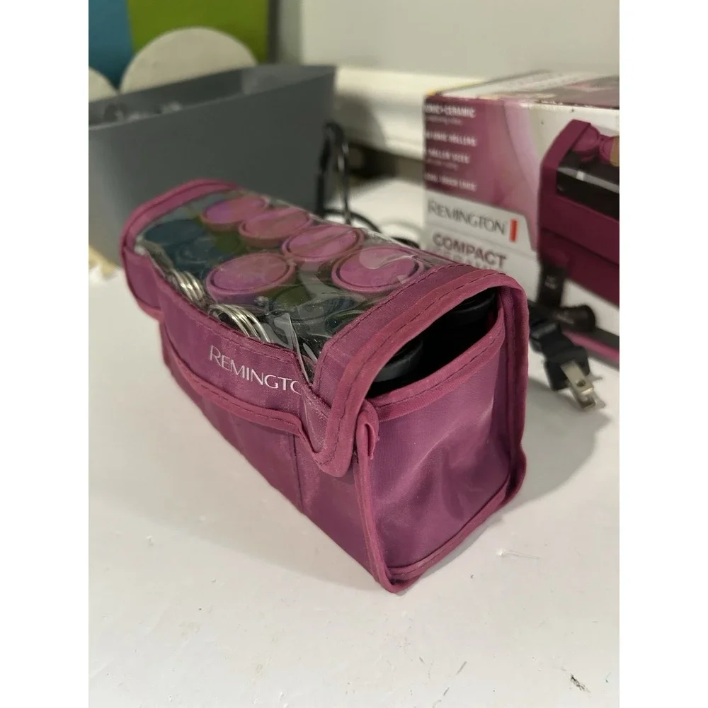 REMINGTON STYLE CURL ENVY TRAVEL ON THE GO ROLLER STEAM SET IN CASE Tested